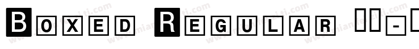 Boxed Regular 粗体字体转换